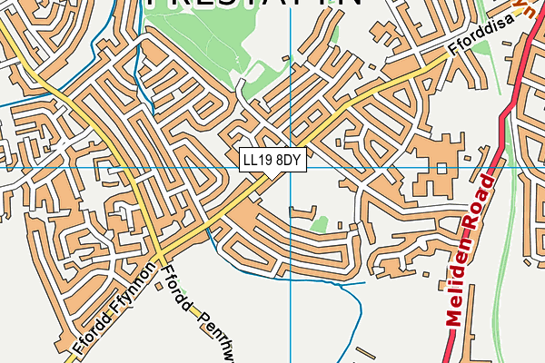 LL19 8DY map - OS VectorMap District (Ordnance Survey)