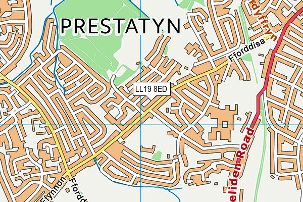 LL19 8ED map - OS VectorMap District (Ordnance Survey)