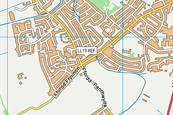 LL19 8EF map - OS VectorMap District (Ordnance Survey)