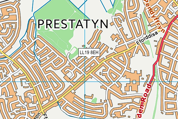 LL19 8EH map - OS VectorMap District (Ordnance Survey)