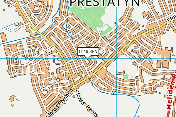 LL19 8EN map - OS VectorMap District (Ordnance Survey)