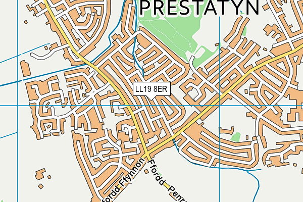 LL19 8ER map - OS VectorMap District (Ordnance Survey)