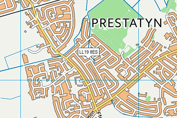 LL19 8ES map - OS VectorMap District (Ordnance Survey)