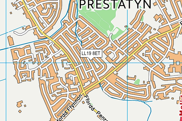 LL19 8ET map - OS VectorMap District (Ordnance Survey)