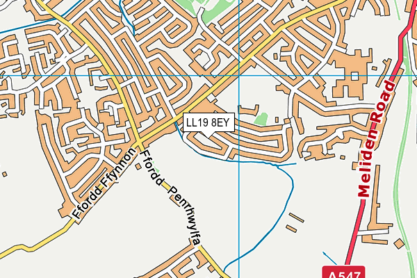 LL19 8EY map - OS VectorMap District (Ordnance Survey)