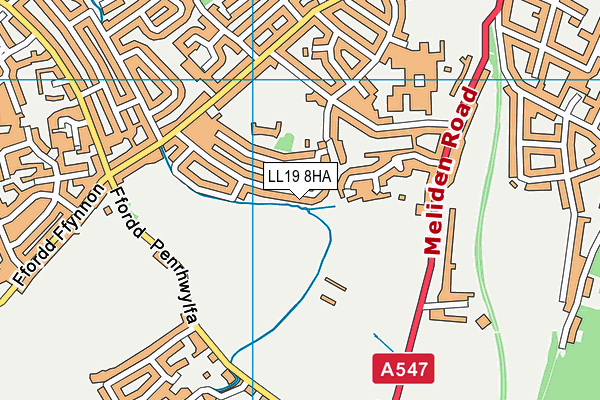 LL19 8HA map - OS VectorMap District (Ordnance Survey)