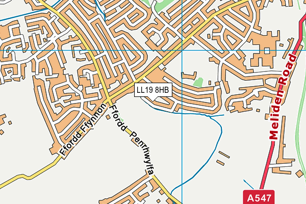 LL19 8HB map - OS VectorMap District (Ordnance Survey)