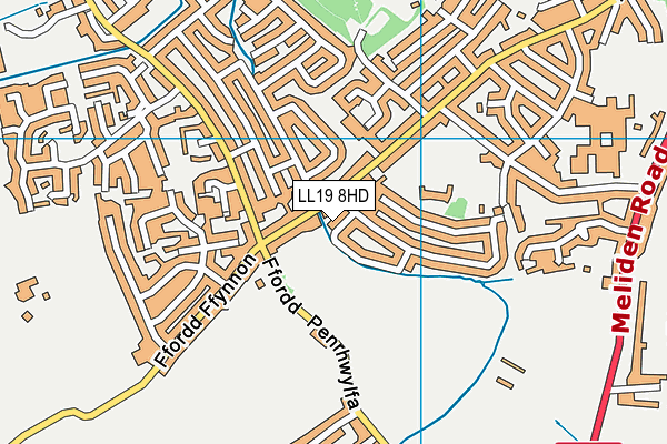 LL19 8HD map - OS VectorMap District (Ordnance Survey)
