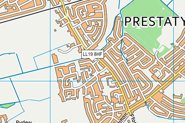 LL19 8HF map - OS VectorMap District (Ordnance Survey)