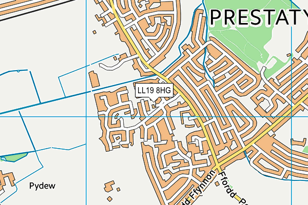 LL19 8HG map - OS VectorMap District (Ordnance Survey)