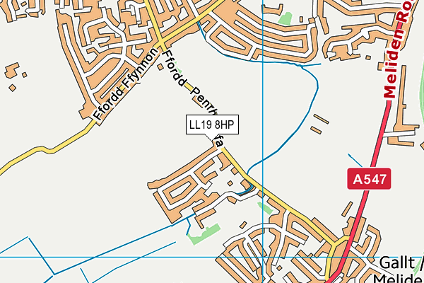 LL19 8HP map - OS VectorMap District (Ordnance Survey)