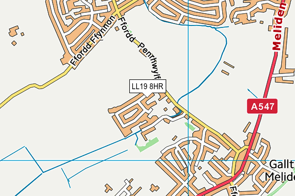 LL19 8HR map - OS VectorMap District (Ordnance Survey)