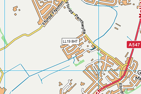 LL19 8HT map - OS VectorMap District (Ordnance Survey)