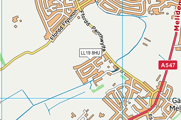 LL19 8HU map - OS VectorMap District (Ordnance Survey)