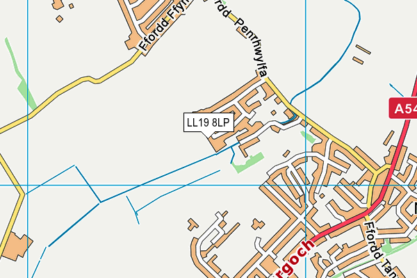 LL19 8LP map - OS VectorMap District (Ordnance Survey)