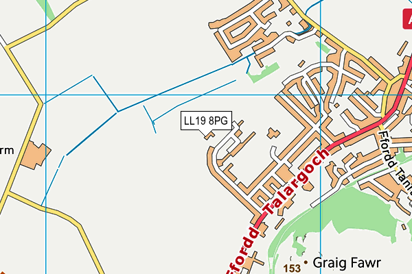 LL19 8PG map - OS VectorMap District (Ordnance Survey)