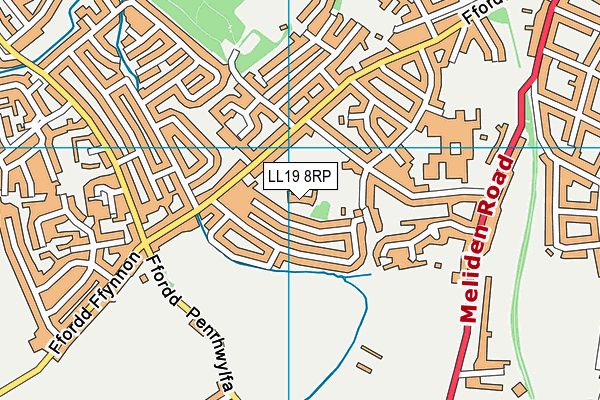 LL19 8RP map - OS VectorMap District (Ordnance Survey)
