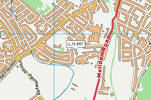 LL19 8RT map - OS VectorMap District (Ordnance Survey)