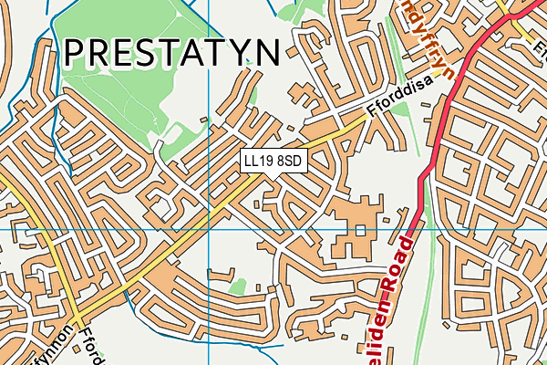LL19 8SD map - OS VectorMap District (Ordnance Survey)