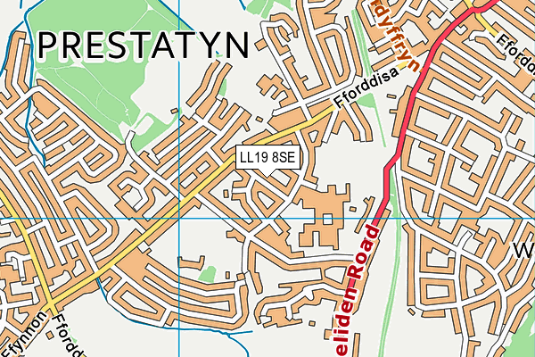 LL19 8SE map - OS VectorMap District (Ordnance Survey)