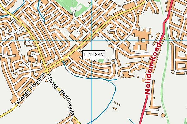 LL19 8SN map - OS VectorMap District (Ordnance Survey)