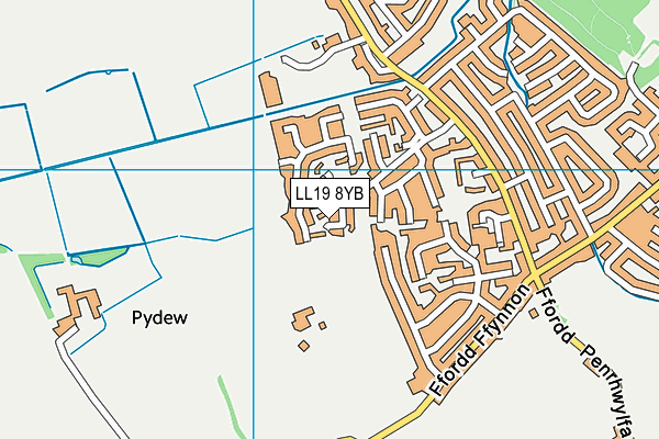 LL19 8YB map - OS VectorMap District (Ordnance Survey)