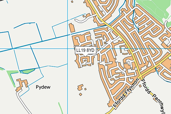 LL19 8YD map - OS VectorMap District (Ordnance Survey)