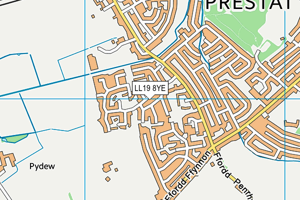 LL19 8YE map - OS VectorMap District (Ordnance Survey)