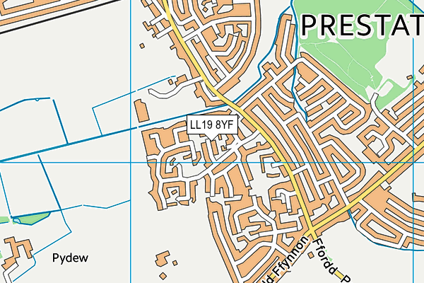 LL19 8YF map - OS VectorMap District (Ordnance Survey)