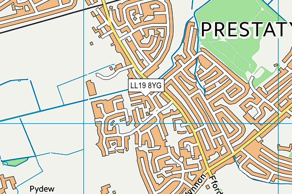 LL19 8YG map - OS VectorMap District (Ordnance Survey)