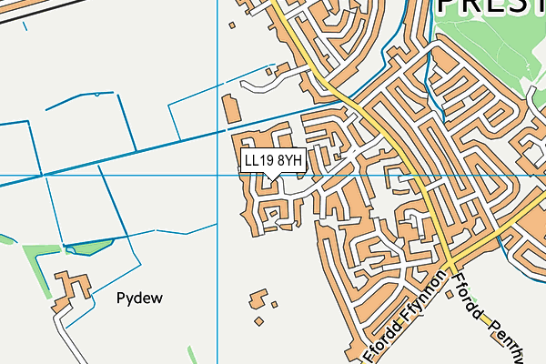 LL19 8YH map - OS VectorMap District (Ordnance Survey)