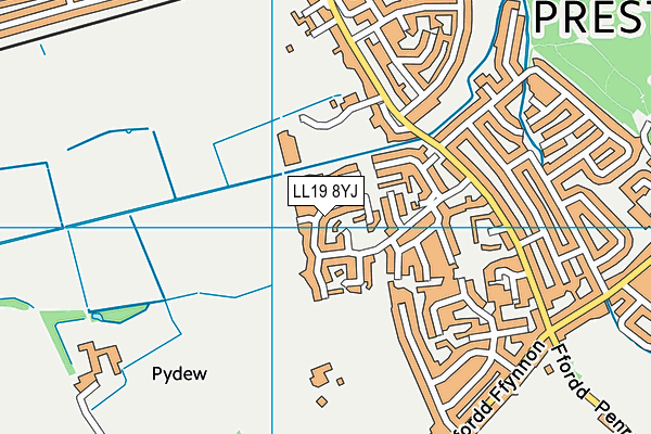 LL19 8YJ map - OS VectorMap District (Ordnance Survey)