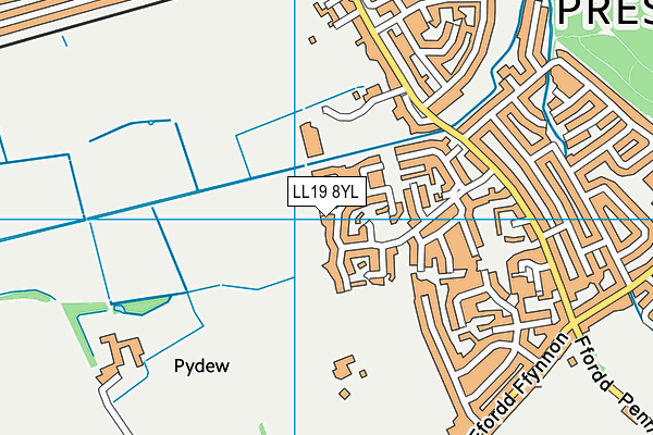 LL19 8YL map - OS VectorMap District (Ordnance Survey)
