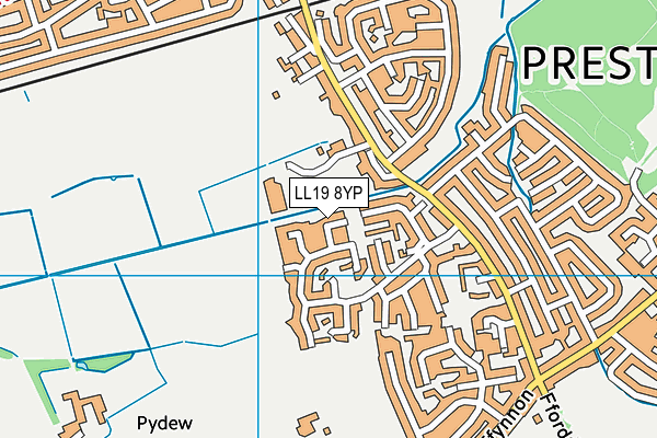 LL19 8YP map - OS VectorMap District (Ordnance Survey)