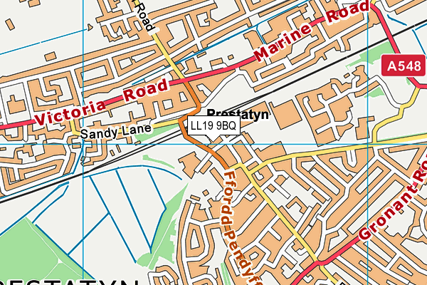 LL19 9BQ map - OS VectorMap District (Ordnance Survey)