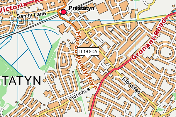 LL19 9DA map - OS VectorMap District (Ordnance Survey)