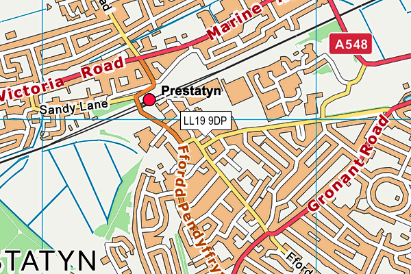 LL19 9DP map - OS VectorMap District (Ordnance Survey)