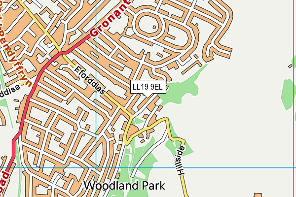 LL19 9EL map - OS VectorMap District (Ordnance Survey)