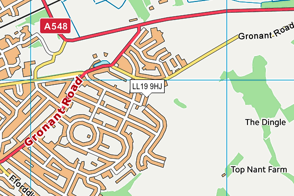 LL19 9HJ map - OS VectorMap District (Ordnance Survey)
