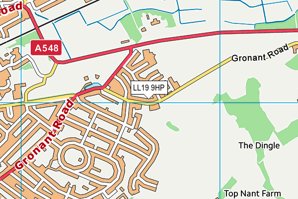 LL19 9HP map - OS VectorMap District (Ordnance Survey)