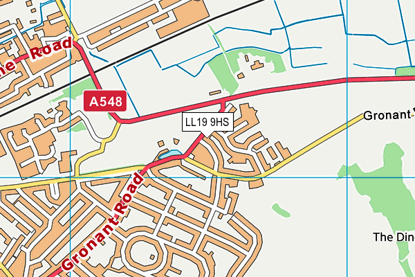 LL19 9HS map - OS VectorMap District (Ordnance Survey)