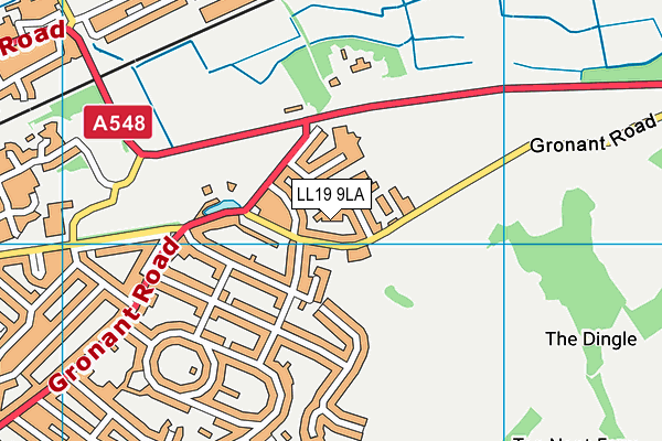 LL19 9LA map - OS VectorMap District (Ordnance Survey)
