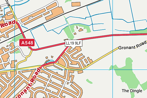 LL19 9LF map - OS VectorMap District (Ordnance Survey)