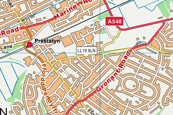 LL19 9LN map - OS VectorMap District (Ordnance Survey)