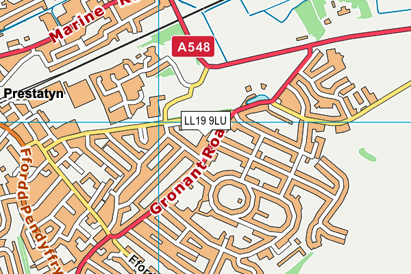 LL19 9LU map - OS VectorMap District (Ordnance Survey)