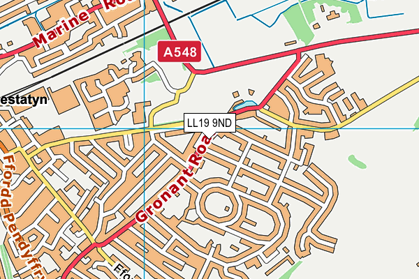 LL19 9ND map - OS VectorMap District (Ordnance Survey)