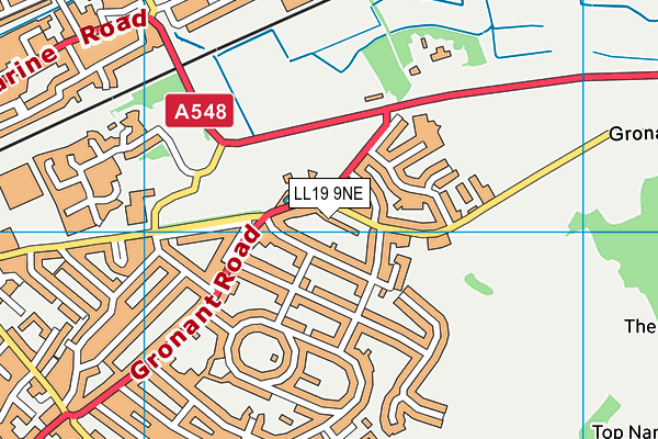 LL19 9NE map - OS VectorMap District (Ordnance Survey)