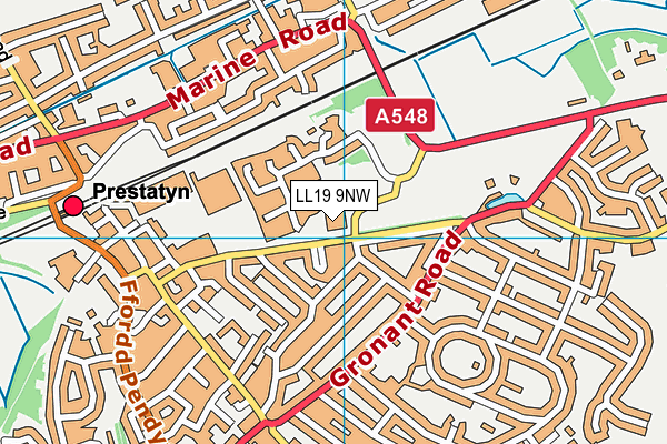 Bodnant Community School map (LL19 9NW) - OS VectorMap District (Ordnance Survey)