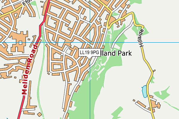 LL19 9PG map - OS VectorMap District (Ordnance Survey)