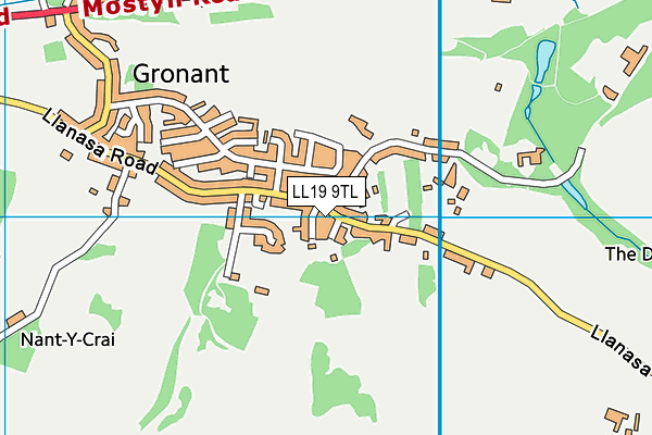 LL19 9TL map - OS VectorMap District (Ordnance Survey)